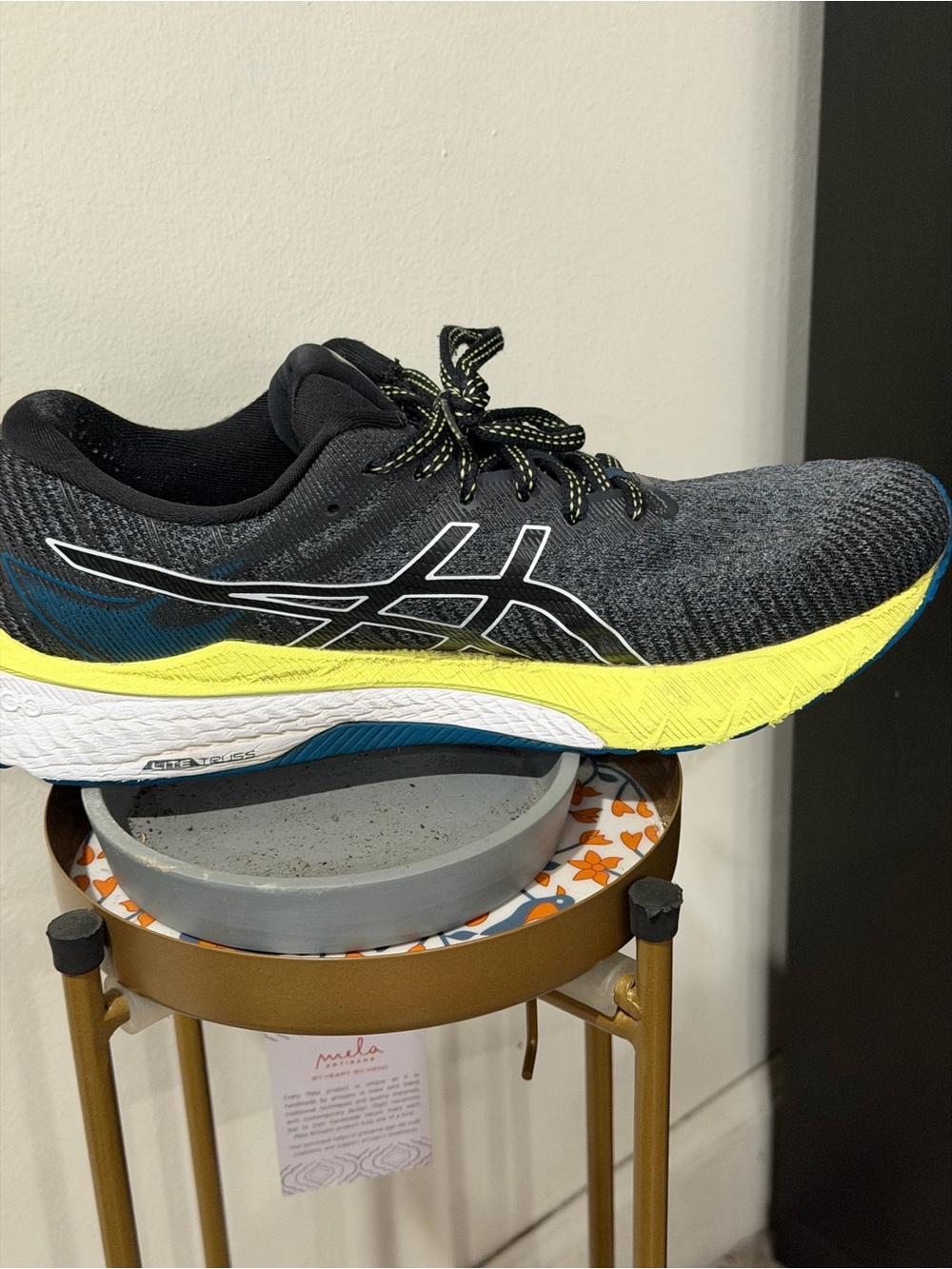 ASICS Men’s Running Shoe - Black, Yellow and Blue